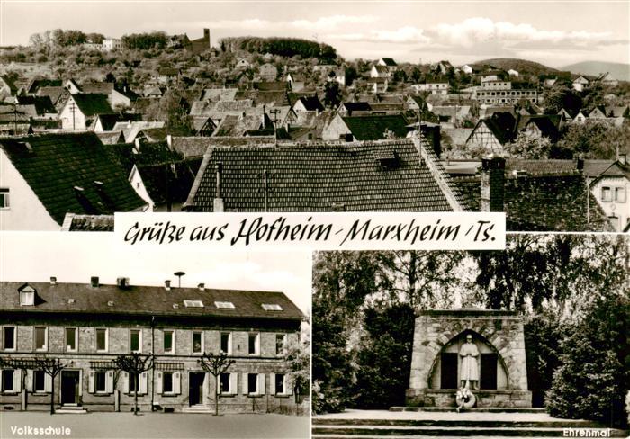 Marxheim Taunus Ortsansicht Volksschule Ehrenmal