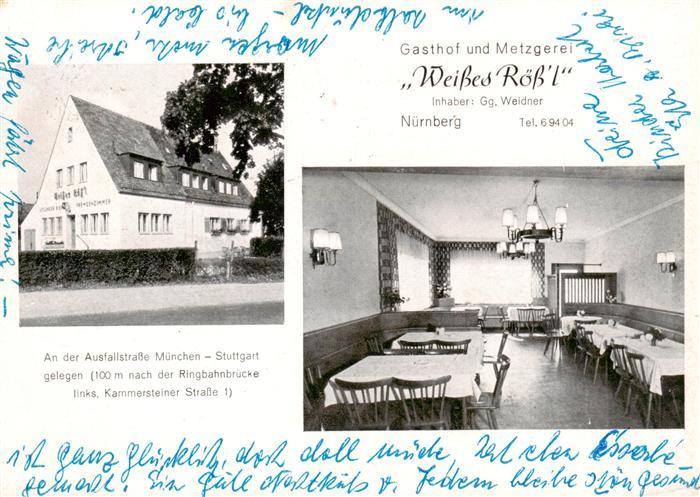 NueRNBERG  CITY Gasthof Metzgerei Weisses Roessl Gaststube