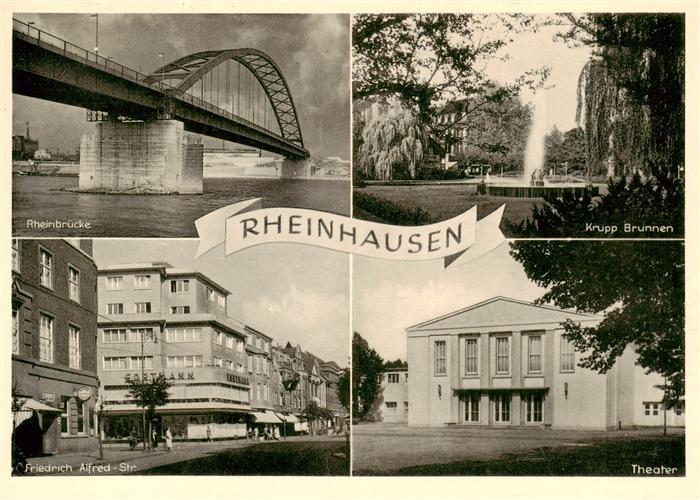 Rheinhausen Duisburg Rheinbruecke Krupp Brunnen Friedrich Alfred Strasse Theate