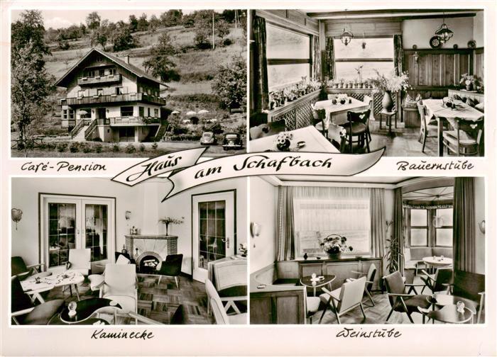 Schoenau Heidelberg Odenwald Cafe Pension Haus am Schafbach Bauernstube Kamineck