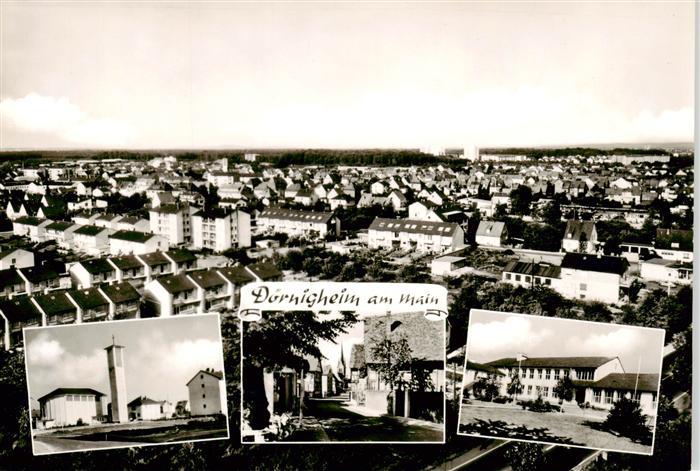 Doernigheim Maintal Stadtpanorama Kirche Strassenpartie