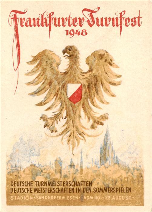 Frankfurt Main Frankfurter Turnfest 1948 Plakat