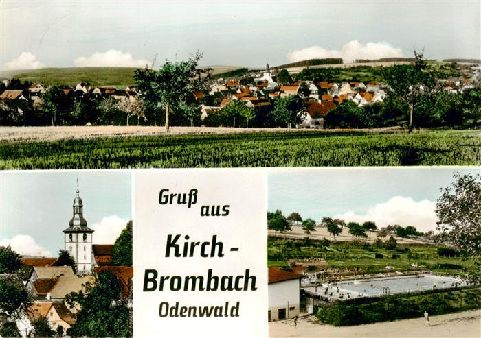 Kirch-Brombach Kirchbrombach Odenwald Panorama Kirche Schwimmbad