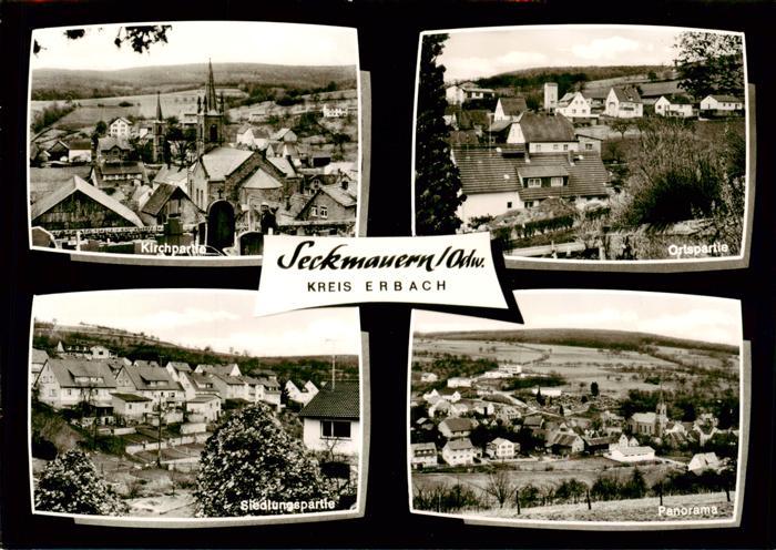 Seckmauern Kirche Ortsansicht Siedlung Panorama