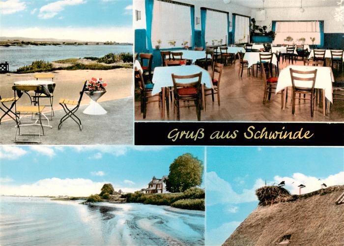 Schwinde Drage Gaststaette Harms Gastraum Terrasse Seepartie