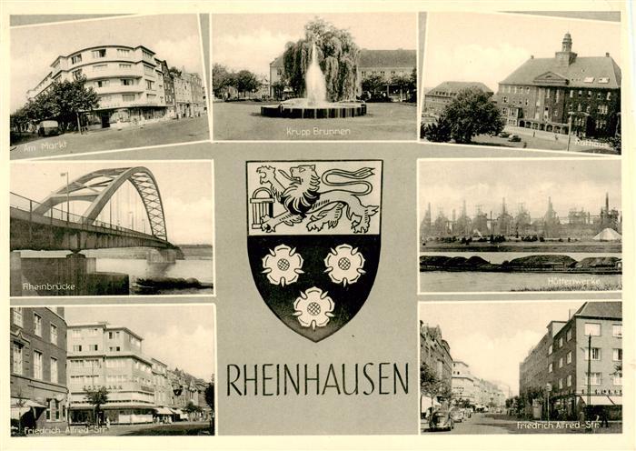Rheinhausen  Duisburg Markt Rheinbruecke Friedrich Alfred Str Krupp Brunnen Rath