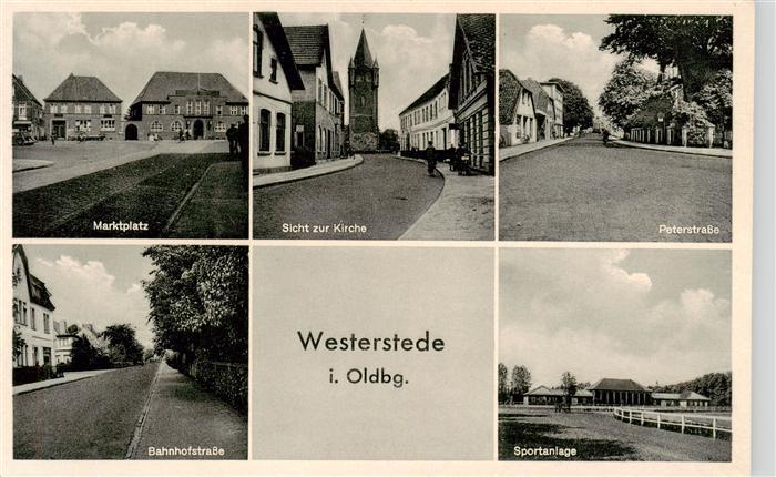 Westerstede Marktplatz Kirche Peterstrasse Bahnhofstrasse Sportanlage