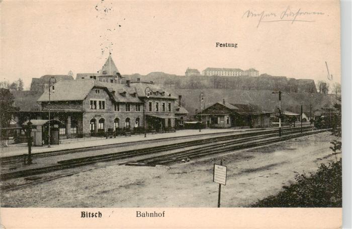Bitsch Bitche 57 Moselle Lothringen Bahnhof Festung Feldpost