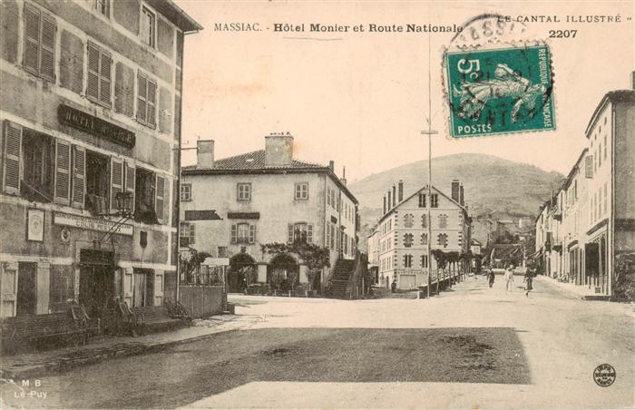 Massiac 15 Cantal Hotel Monier et Route Nationale