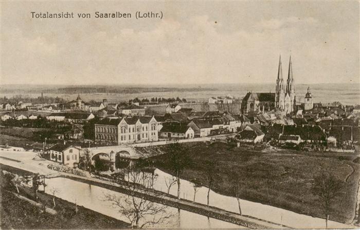 Saaralben 57 Moselle Panorama Kirche Feldpost
