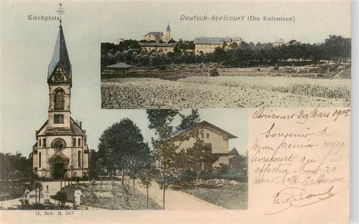 Deutsch-Avricourt 57 Moselle Kirchplatz Die Kolonien