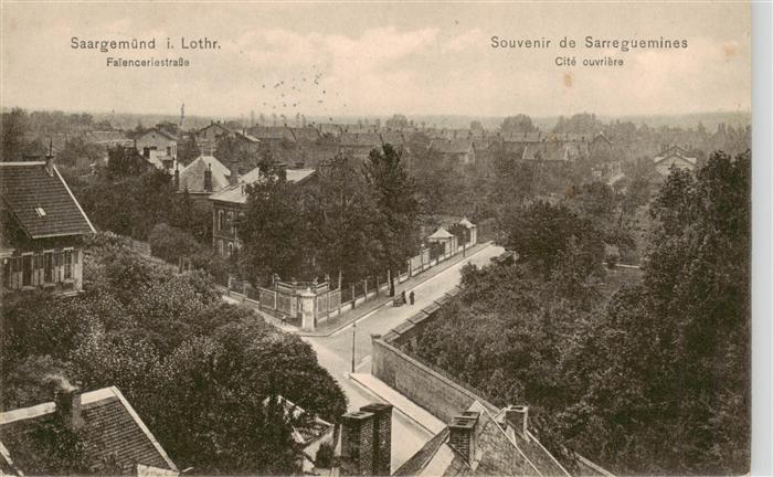 Saargemuend Sarreguemines 57 Moselle Faienceriestrasse Feldpost