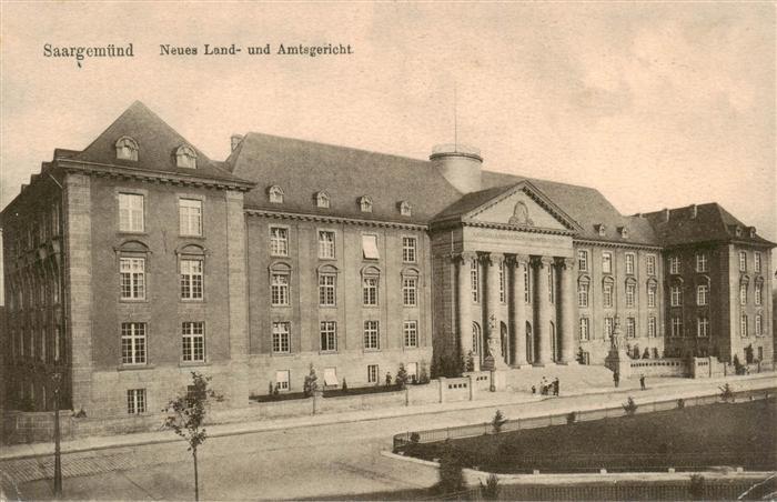 Saargemuend Sarreguemines 57 Moselle Neues Land und Amtsgericht Feldpost
