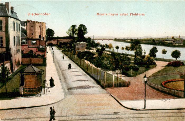 Diedenhofen Thionville 57 Moselle Moselanlagen nebst Flohturm