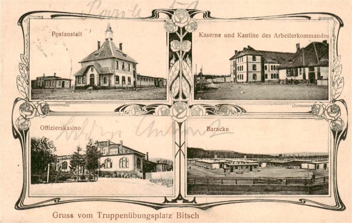 Bitsch Lager Postanstalt Kaserne und Kantine des Arb