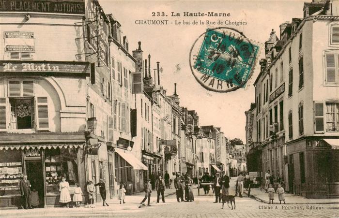 Chaumont 52 Haute-Marne Le bas de la Rue de Choignes