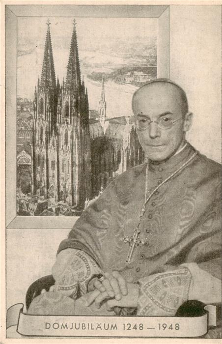 Koeln  Rhein Koelner Dom Domjubilaeum 1248 - 1948 Bischof