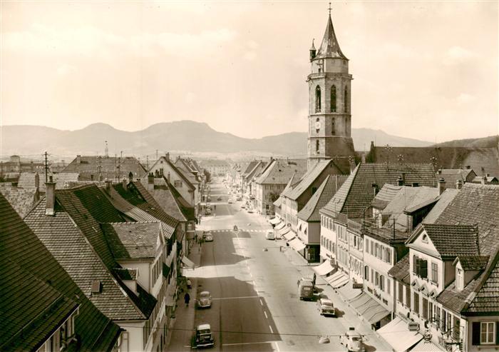 Balingen Friedrichstrasse mit Lochenstein Schafberg und Plettenberg