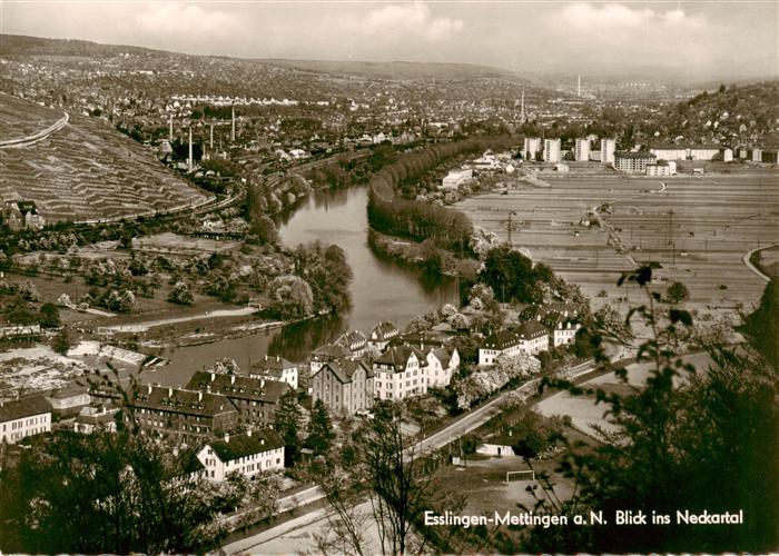 Mettingen Esslingen am Neckar Panorama Blick ins Neckartal