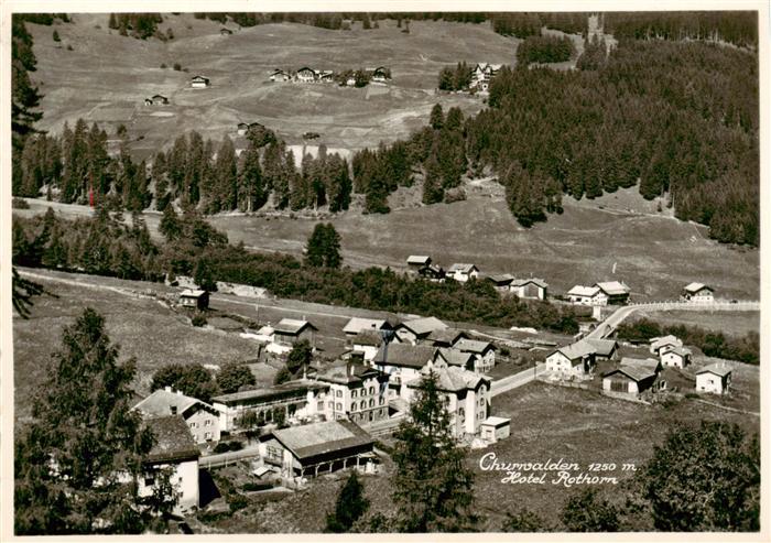 Churwalden GR Hotel Rothorn Fliegeraufnahme