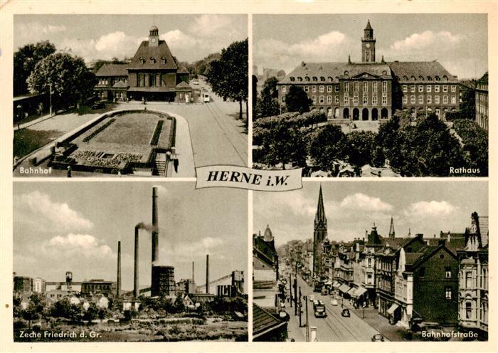 Herne  Westfalen Bahnhof RathausZeche Friedrich der Grosse Bahnhofstrasse