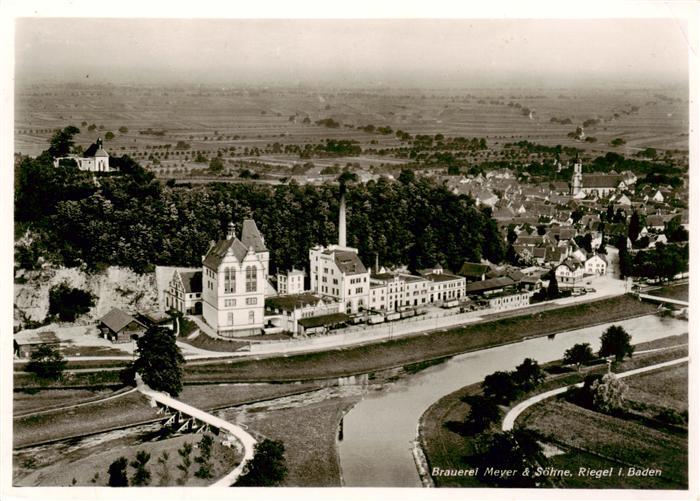 Riegel Kaiserstuhl Brauerei Meyer und Soehne Fliegeraufnahme