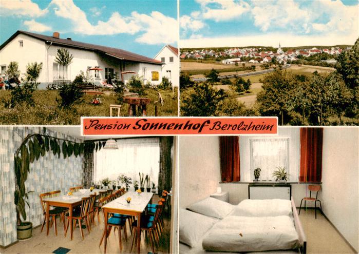 Berolzheim Ahorn Baden Pension Sonnenhof Gaststube Gaestezimmer Panorama