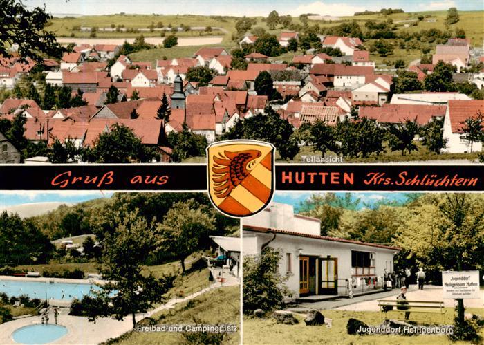 Hutten Schluechtern Panorama Freibad und Campingplatz Jugenddorf Heiligenborg