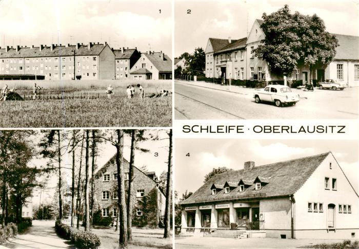 Schleife Oberlausitz Glueckauf-Siedlung Konsum-Gaststaette Verwaltungsschule Kon