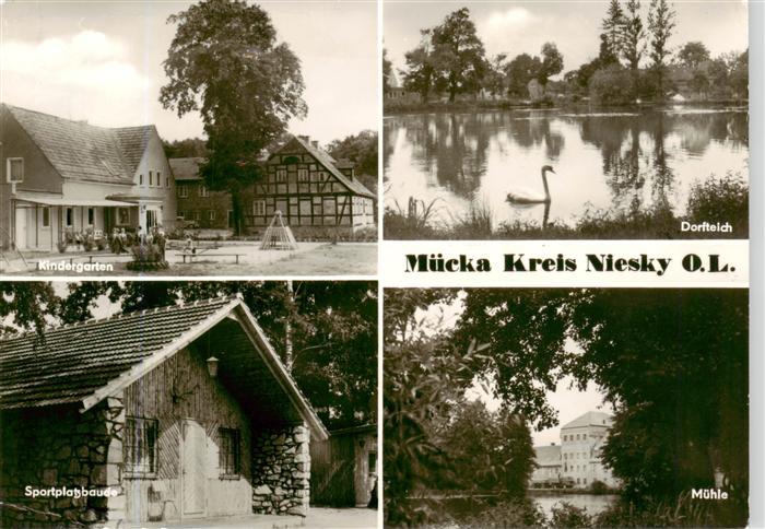 Muecka Niesky Oberlausitz Kindergarten Sportplatzbaude Dorfteich Muehle