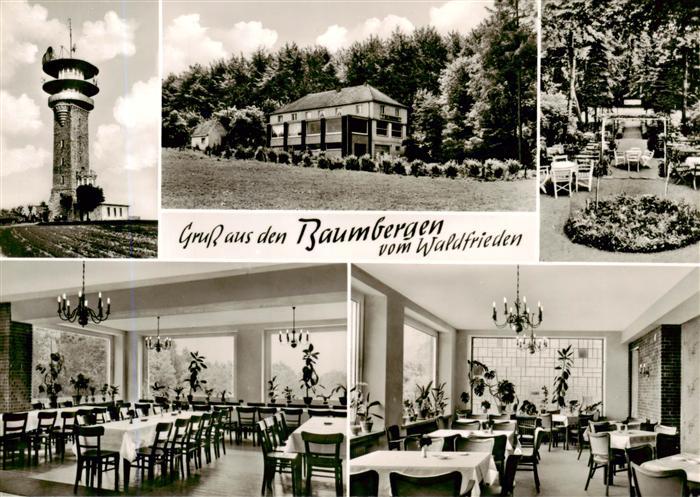 Havixbeck Aussichtsturm Ausflugslokal Zum Waldfrieden Park Gastraeume