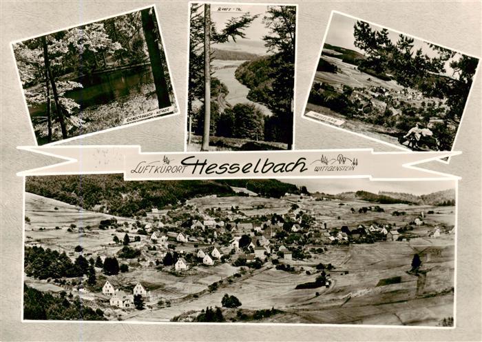 Hesselbach Laasphe Wittgenstein Gondersbacher Weiher Banfe Tal Ortspartie Panora