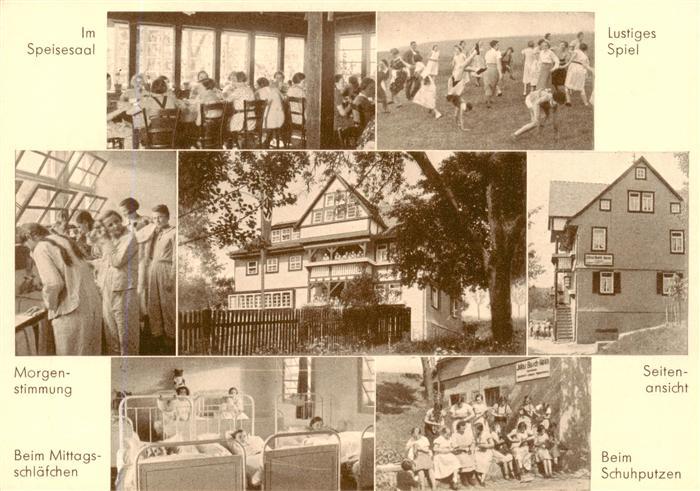 Buchklingen Odenwald Julius Busch Heim Speisesaal Lustiges Spiel Morgenstimmung