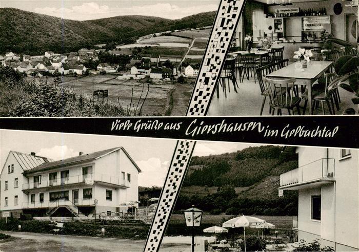 Giershausen Flammersfeld Panorama Restaurant Pension Schmidt Gaststube Terrasse