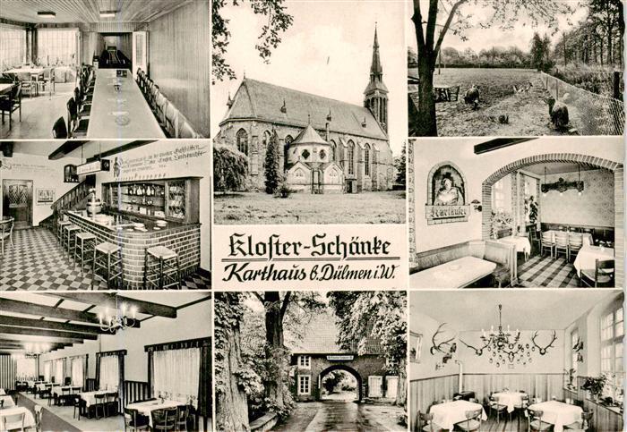 Karthaus Duelmen Kloster Schaenke Kegelbahn Bar Gastraeume Kirche Park