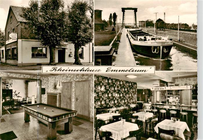 Emmelsum Rheinschleuse Emmelsum Gaststaette Bethaus Gastraum Billardzimmer