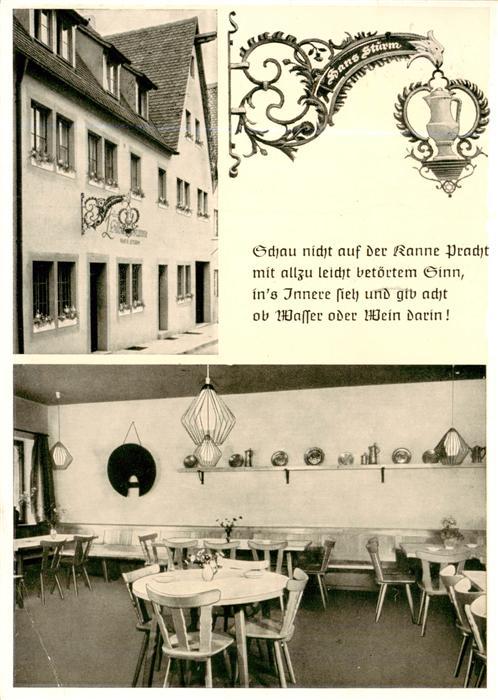 Rothenburg  Tauber Gasthaus Silberne Kanne Gaststube