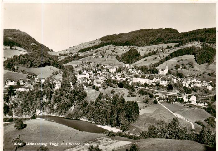 Lichtensteig SG Fliegeraufnahme mit Wasserfluh