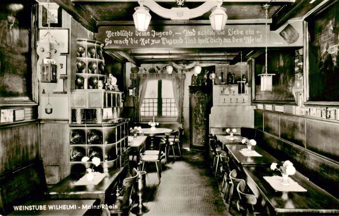 Mainz  Rhein Weinstube Wilhelmi Stempel Stueckzahlkarte