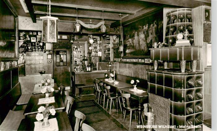 Mainz  Rhein Weinstube Wilhelmi Stempel Stueckzahlkarte