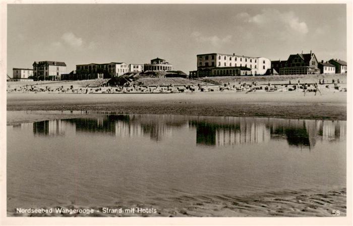Wangerooge Wangeroog Nordseebad Strand mit Hotels