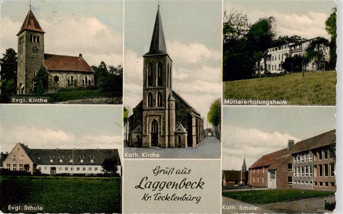 Laggenbeck Ibbenbueren Ev Kirche Ev Schule Kath Kirche Muettererholungsheim Kath