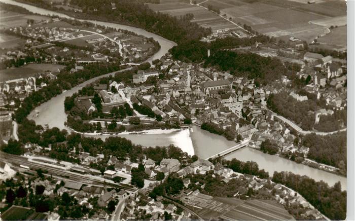 Landsberg Lech Bayern Fliegeraufnahme mit Lechschleife