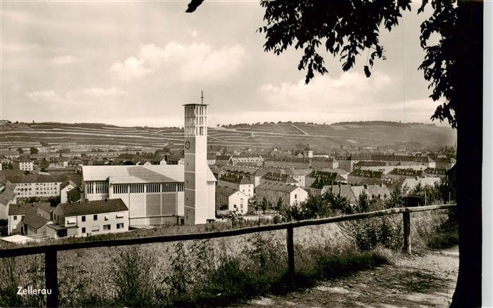 Zellerau Wuerzburg Panorama mit Kirche