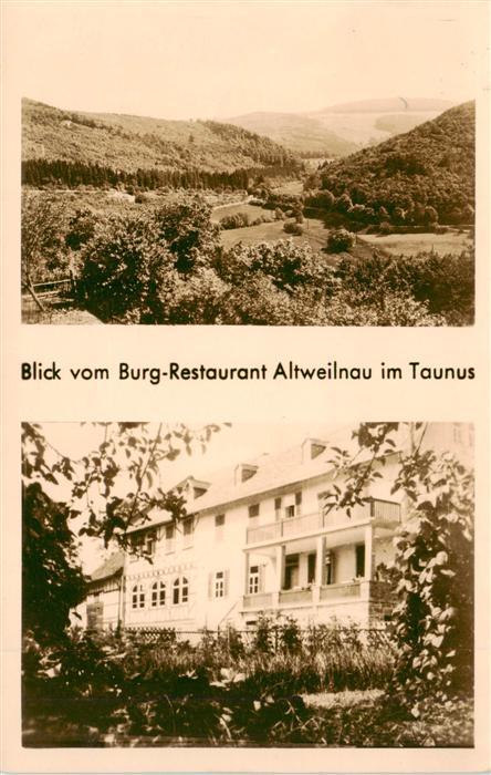 Altweilnau Alt-Weilnau Weilrod Blick vom Burg Restaurant
