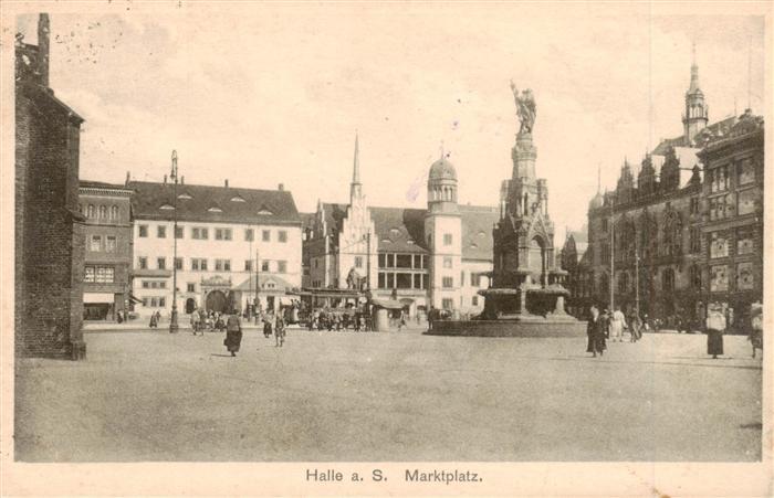 Halle  Saale Marktplatz Brunnen