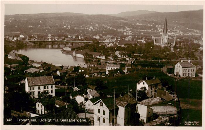 Trondhjem Norge Udsigt fra Smaabergene