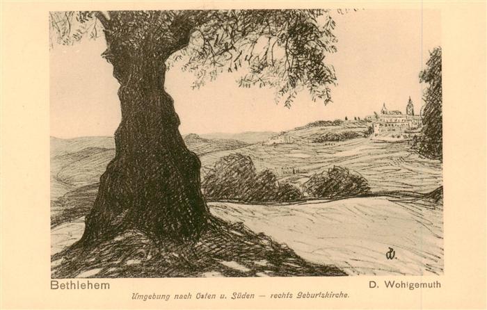 Bethlehem  Yerushalayim Israel Umgebung nach Osten und Sueden mit Geburtskirche
