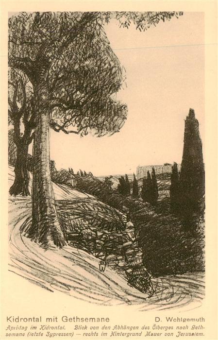 Kidrontal Gethsemane Gethsemani Israel Blick von den Abhaengen des oelberges nac