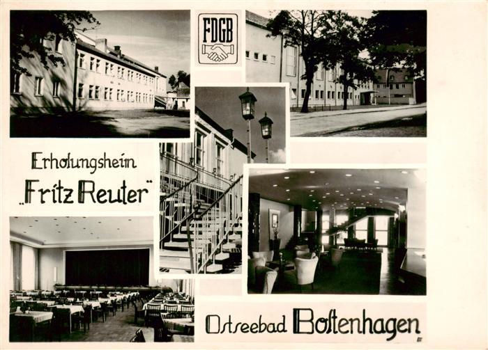 Boltenhagen Ostseebad Erholungsheim Fritz Reuter Foyer Speisesaal